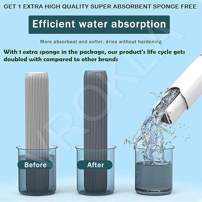 🧽 Magic Sponge Window Cleaner with Extra Refill Head