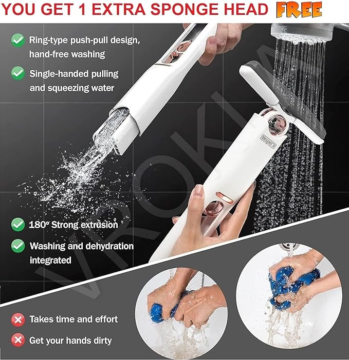 🧽 Magic Sponge Window Cleaner with Extra Refill Head