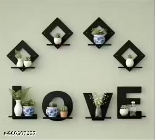 ❤️ LOVE Wall Mounted Decorative Shelf Set