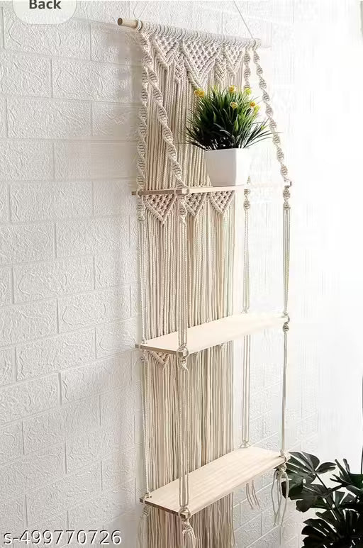 Handmade Macrame Wall Hanging Shelf